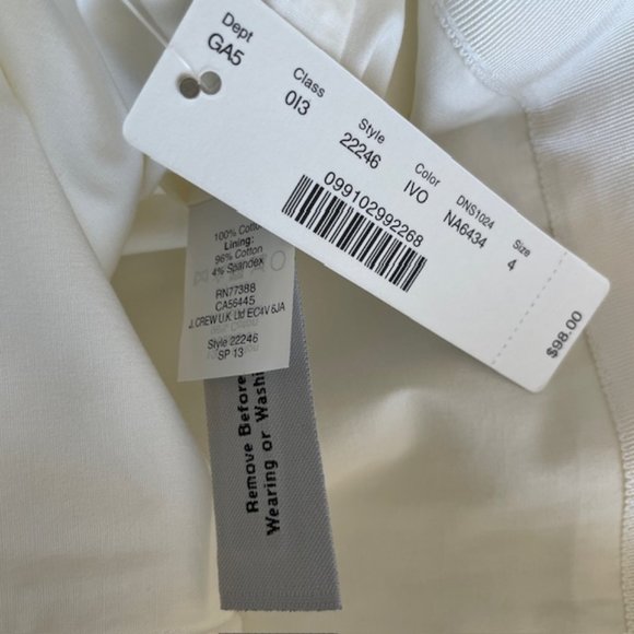 JCREW CANDACE DAISY LACE MINI SKIRT IVORY SIZE 4 #22246 NWT - Picture 6 of 6